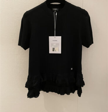 Chanel ruffle design short sleeves replica designer clothes