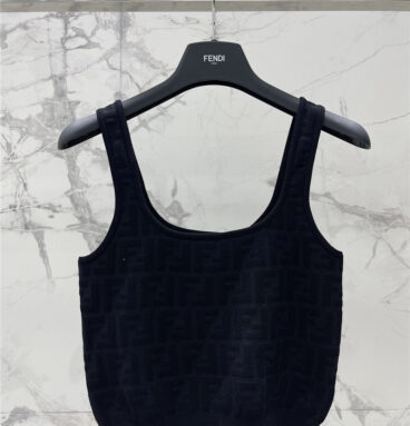 Fendi double F letter knitted vest replicas clothes