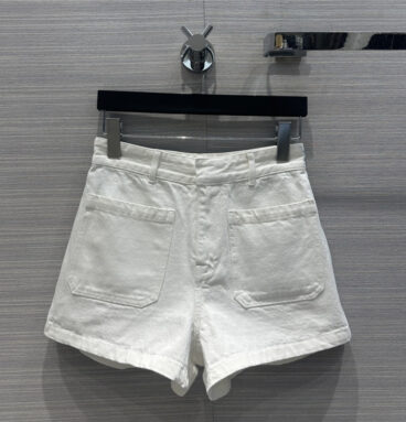 dior straight white denim shorts replicas clothes