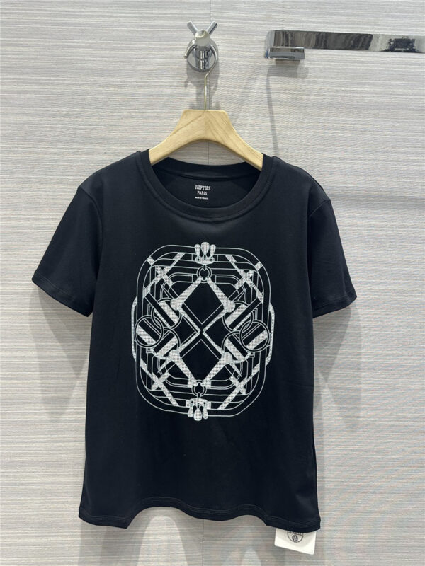 Hermès crew neck printed graphic T-shirt replica d&g clothing