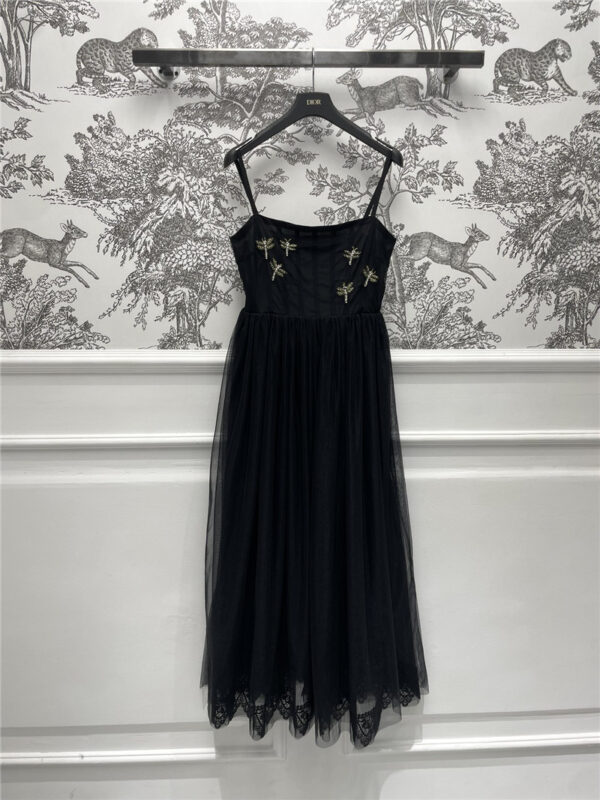 dior dragonfly embroidered suspender dress replica d&g clothing