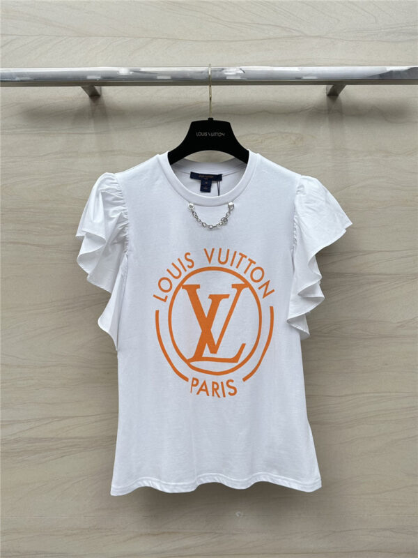 louis vuitton LV letter print T-shirt tops replica clothes