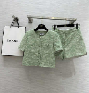 Chanel soft tweed short-sleeved top + shorts replica clothes