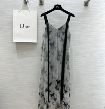 dior printed fairy suspender dress replica clothes