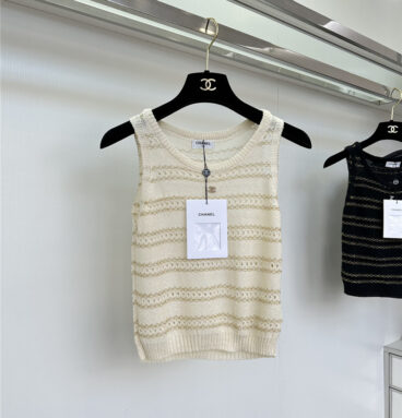 Chanel hollow knit vest replica designer clothes
