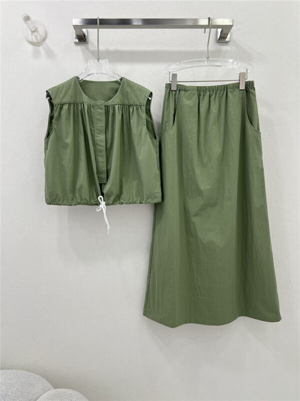 the row short vest + straight long skirt replica clothes