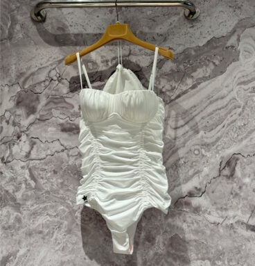 dior white one-piece swimsuit