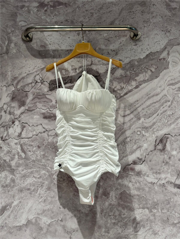 dior white one-piece swimsuit