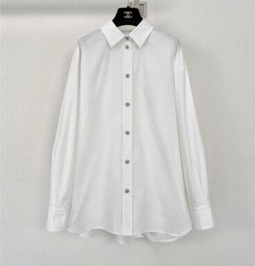 Chanel metal button lapel shirt replica clothing
