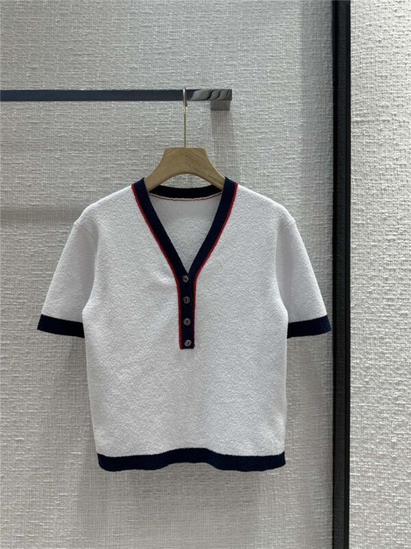 gucci v-neck short-sleeved sweater replica clothes