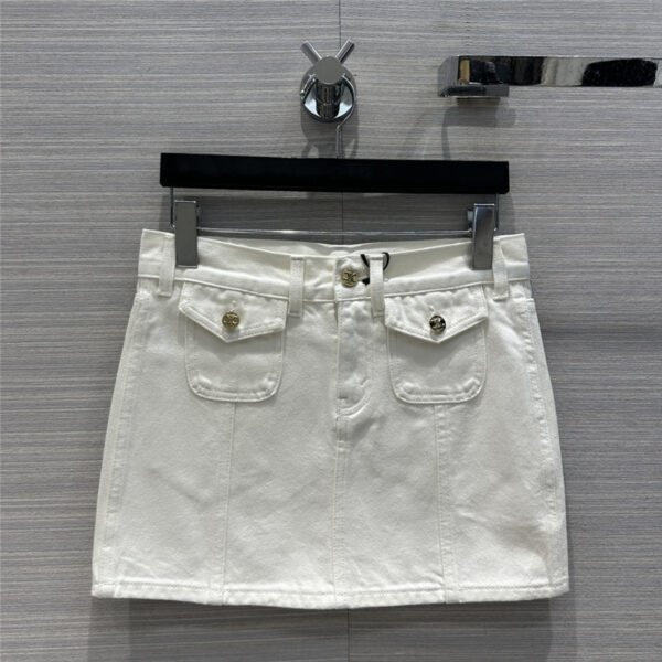 celine washed denim mini skirt replica clothes