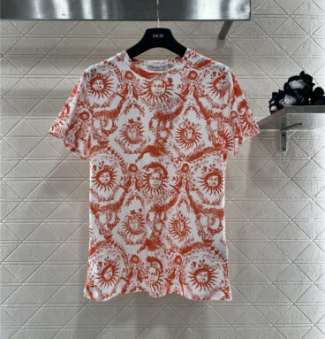 dior sun print t-shirt replica designer clothes