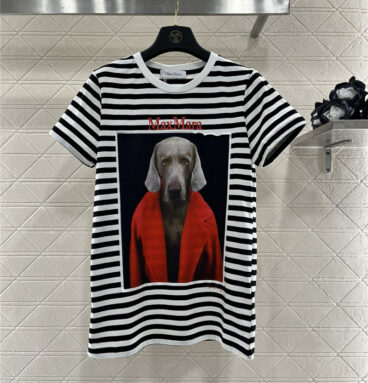 MaxMara dog flocked T-shirt cheap replica designer clothes