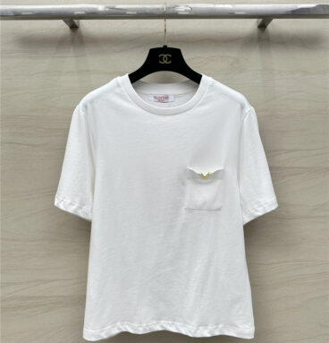 valentino V logo cotton short sleeve T-shirt replica d&g clothing