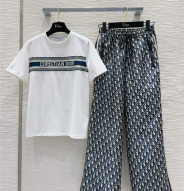 dior loose T-shirt + trousers replica d&g clothing