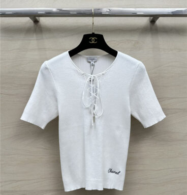 Chanel knitted short-sleeved top replica d&g clothing