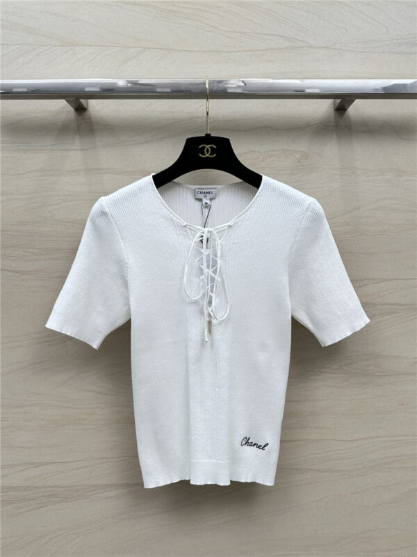 Chanel knitted short-sleeved top replica d&g clothing