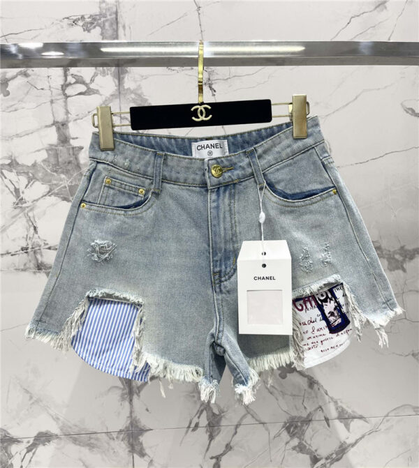 Chanel heavy denim shorts replica d&g clothing