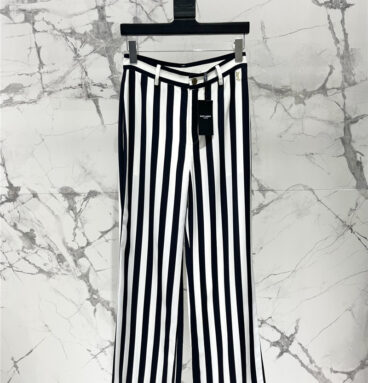 YSL popular striped pants replica designer clothes