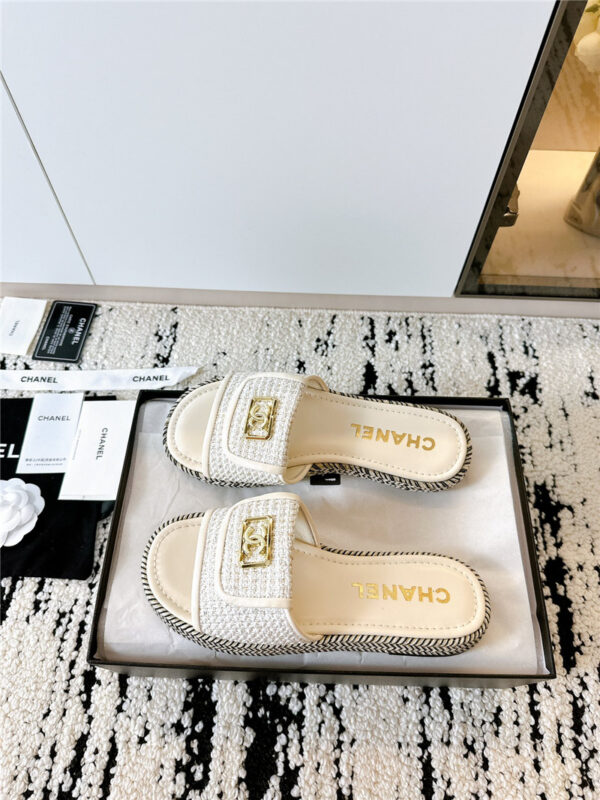 Chanel Velcro lazy slippers margiela replica shoes