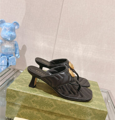 gucci double G buckle flip flops high heels replica clothing