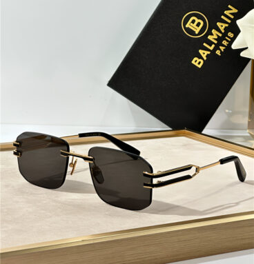 Balmain rimless square sunglasses