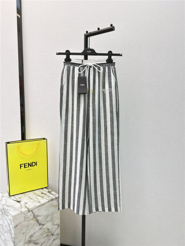 fendi striped straight pants cheap replica designer clothes