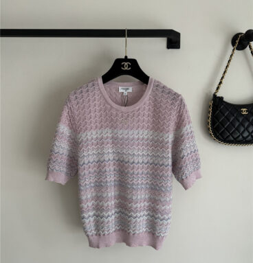 Chanel new knitted short sleeve replica d&g clothing