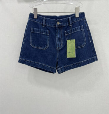 gucci vintage blue denim shorts replica designer clothes