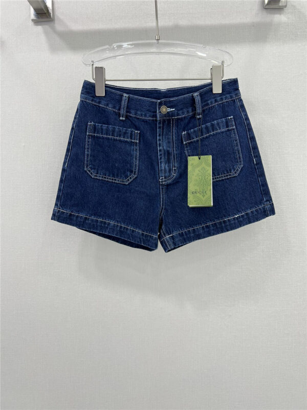 gucci vintage blue denim shorts replica designer clothes