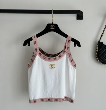 Chanel contrast knitted vest replica d&g clothing