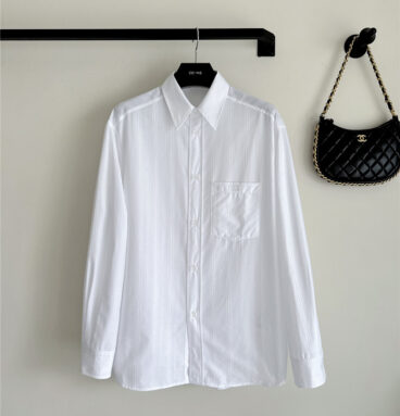 celine jacquard white striped shirt cheap replica designer clothes