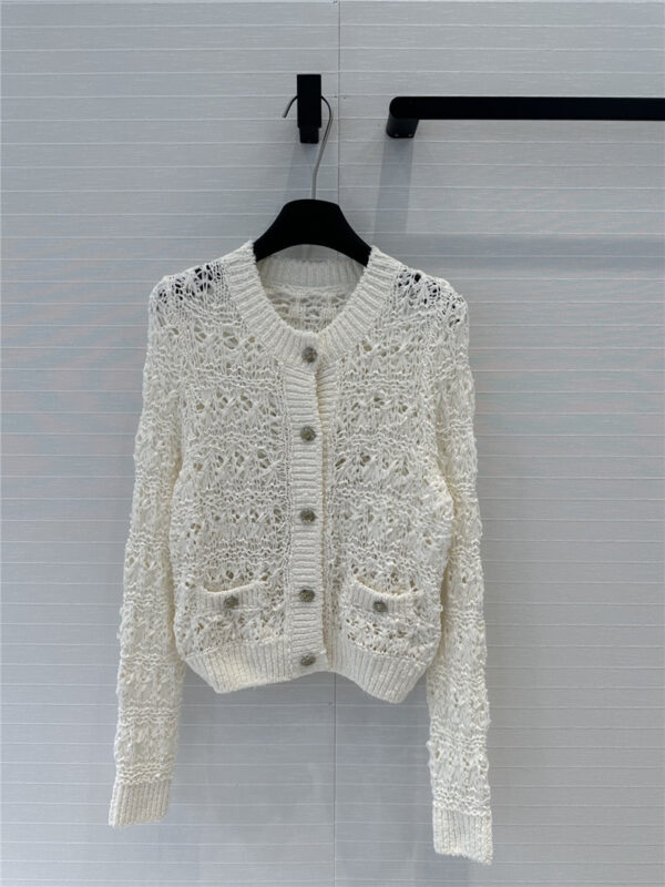 Chanel woven crochet cardigan replica d&g clothing