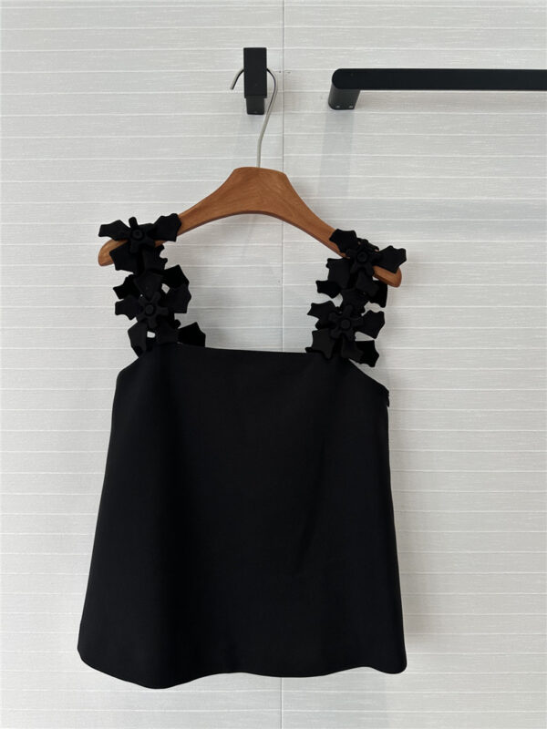 Versace three-dimensional pile flower suspender top replicas clothes