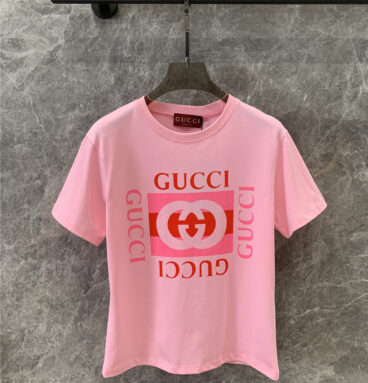gucci new logo print short sleeve t-shirt replica clothes