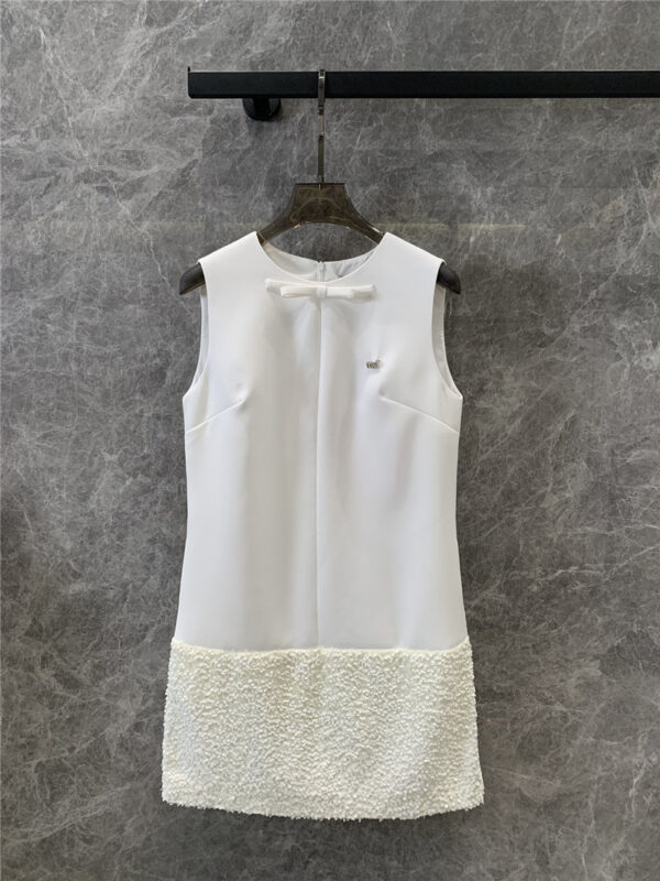 miumiu bow sequined sleeveless dress replica d&g clothing