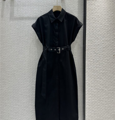 dior small collar waist long dress replica clothes