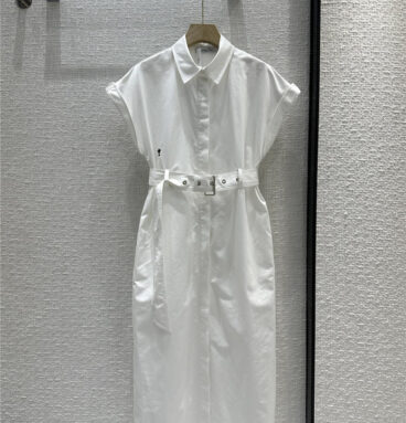 dior small collar waist long dress replica clothes