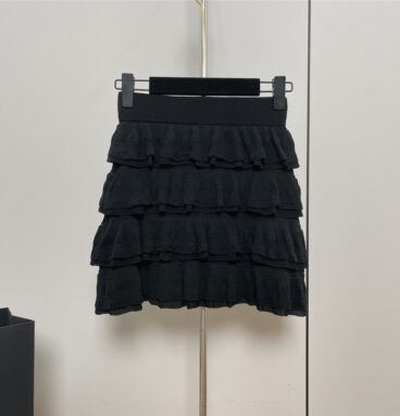 Chanel pleated cake knit short skirt replica clothing