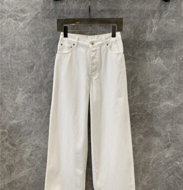 loewe white high waist wide leg jeans replicas clothes
