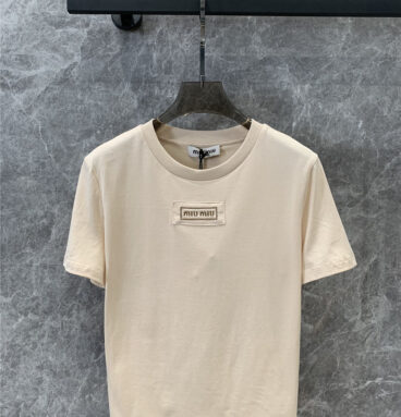 miumiu micro logo short-sleeved T-shirt replica d&g clothing