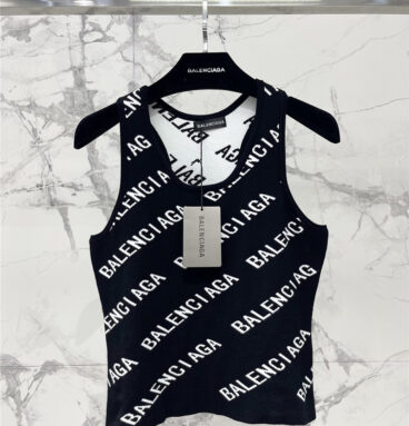 Balenciaga all over the body letter jacquard vest replicas clothes