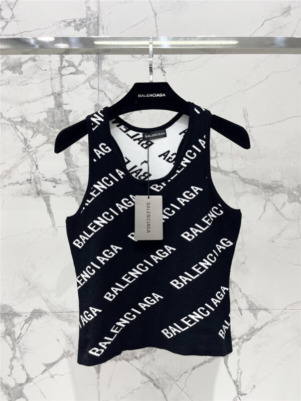 Balenciaga all over the body letter jacquard vest replicas clothes