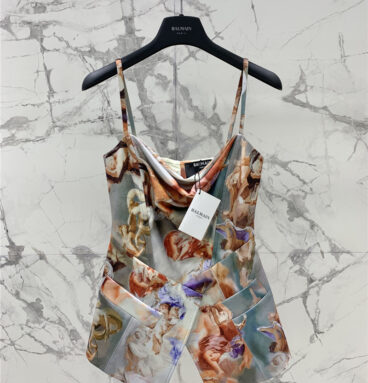 Balmain oil painting series waistcoat top replica designer clothes