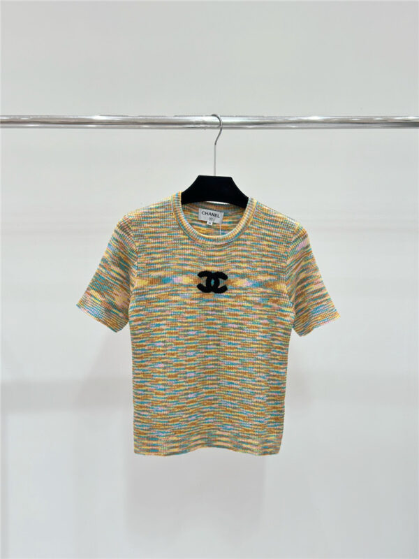 Chanel knitted crew neck short sleeve replica d&g clothing
