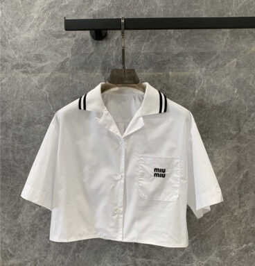 miumiu preppy style white shirt replica d&g clothing