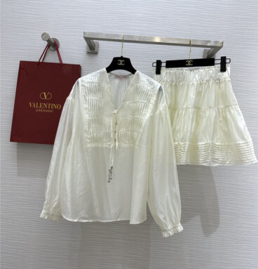 valentino blouse + A-line skirt set replica clothes
