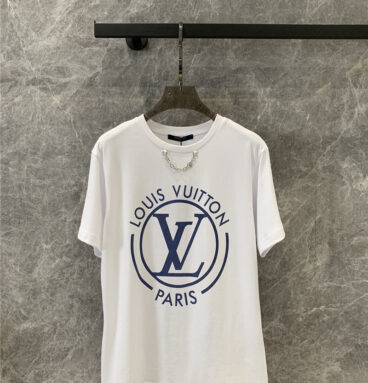 louis vuitton LV chest logo print short sleeve T-shirt replica clothes