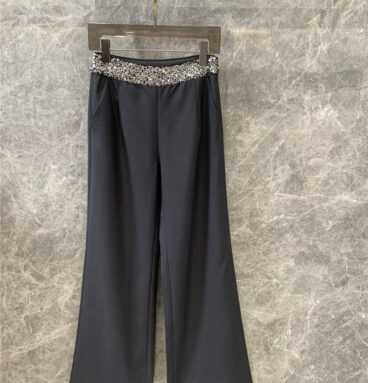 YSL sequined waistband casual trousers replica clothes