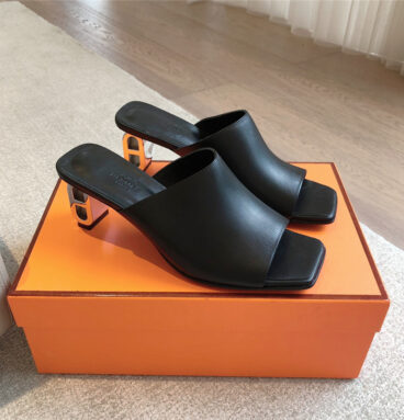 Hermès high heel slippers best replica shoes website